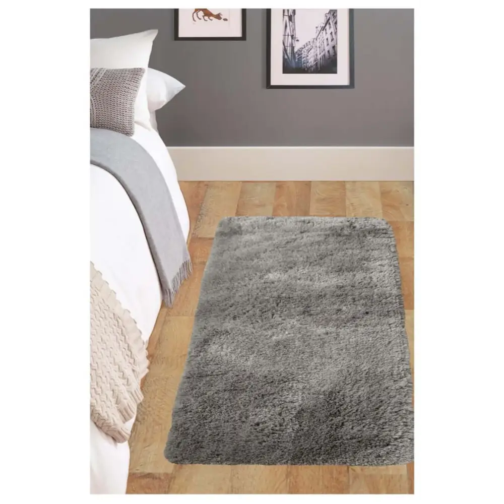 Soft Washable Grey Shaggy Rug | SA-04 - Rugs