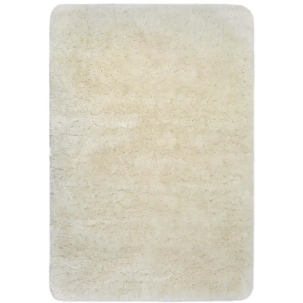 Soft Washable Ivory Shaggy Rug | SA-01 - 100X150 cm - Rugs