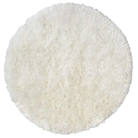 Soft Washable Ivory Shaggy Rug | SA-01 - Ø 100 cm - Rugs