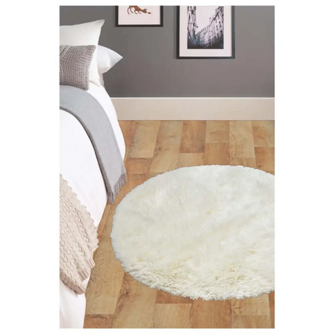 Soft Washable Ivory Shaggy Rug | SA-01 - Rugs