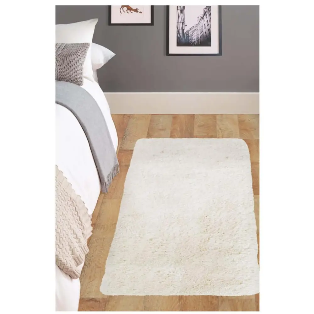 Soft Washable Ivory Shaggy Rug | SA-01 - Rugs