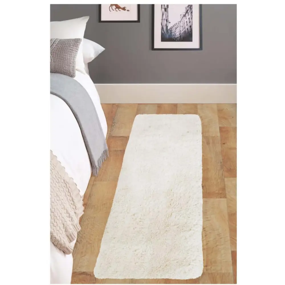Soft Washable Ivory Shaggy Rug | SA-01 - Rugs