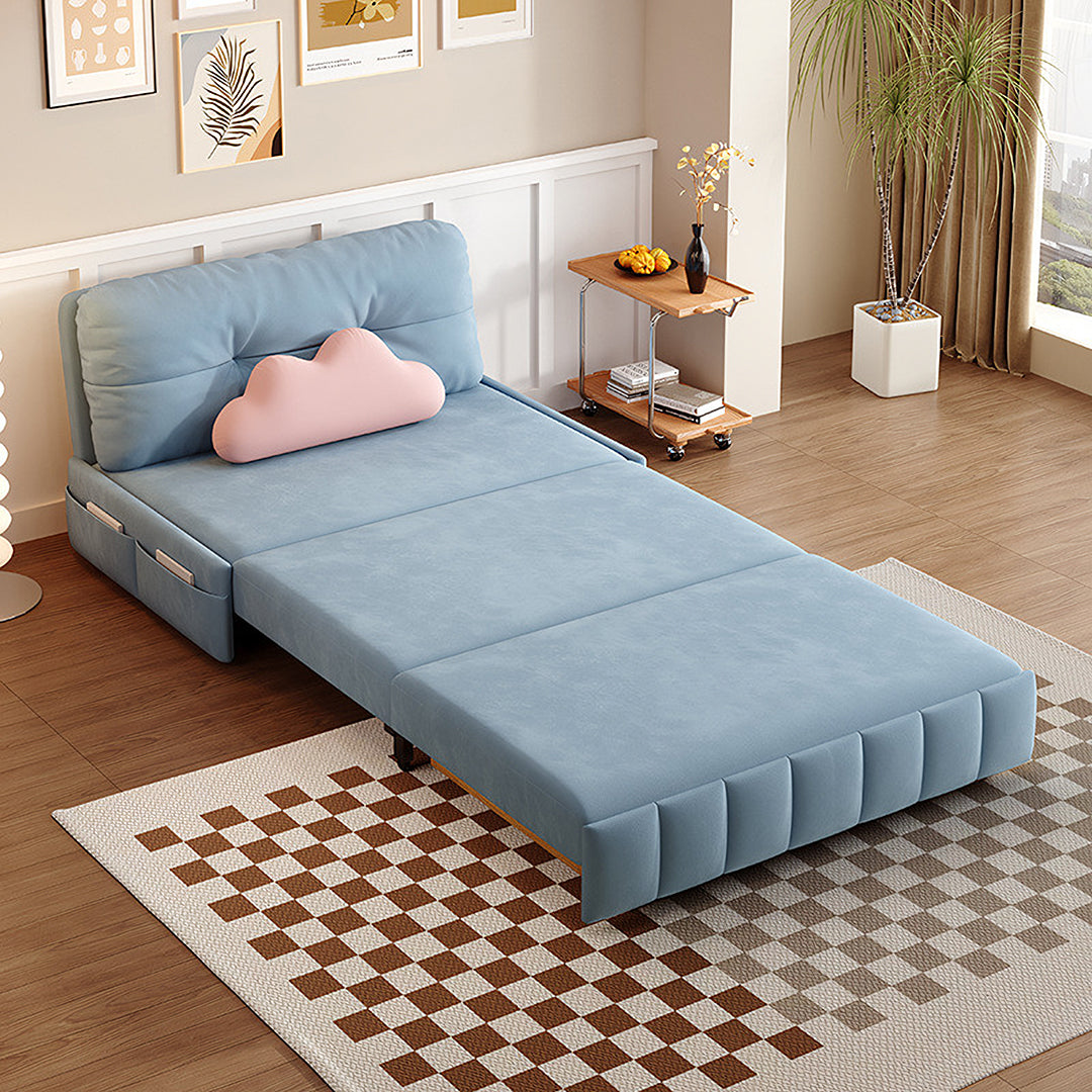 Sokolov Single Seater Sofa Bed, Two Seater Sofa Bed, Blue