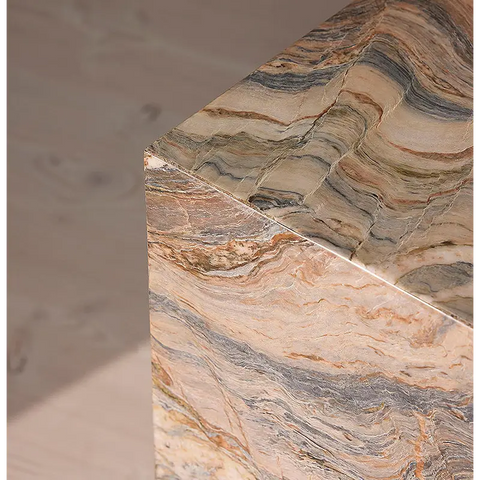 Solara Plinth/Side Table Marble - side table