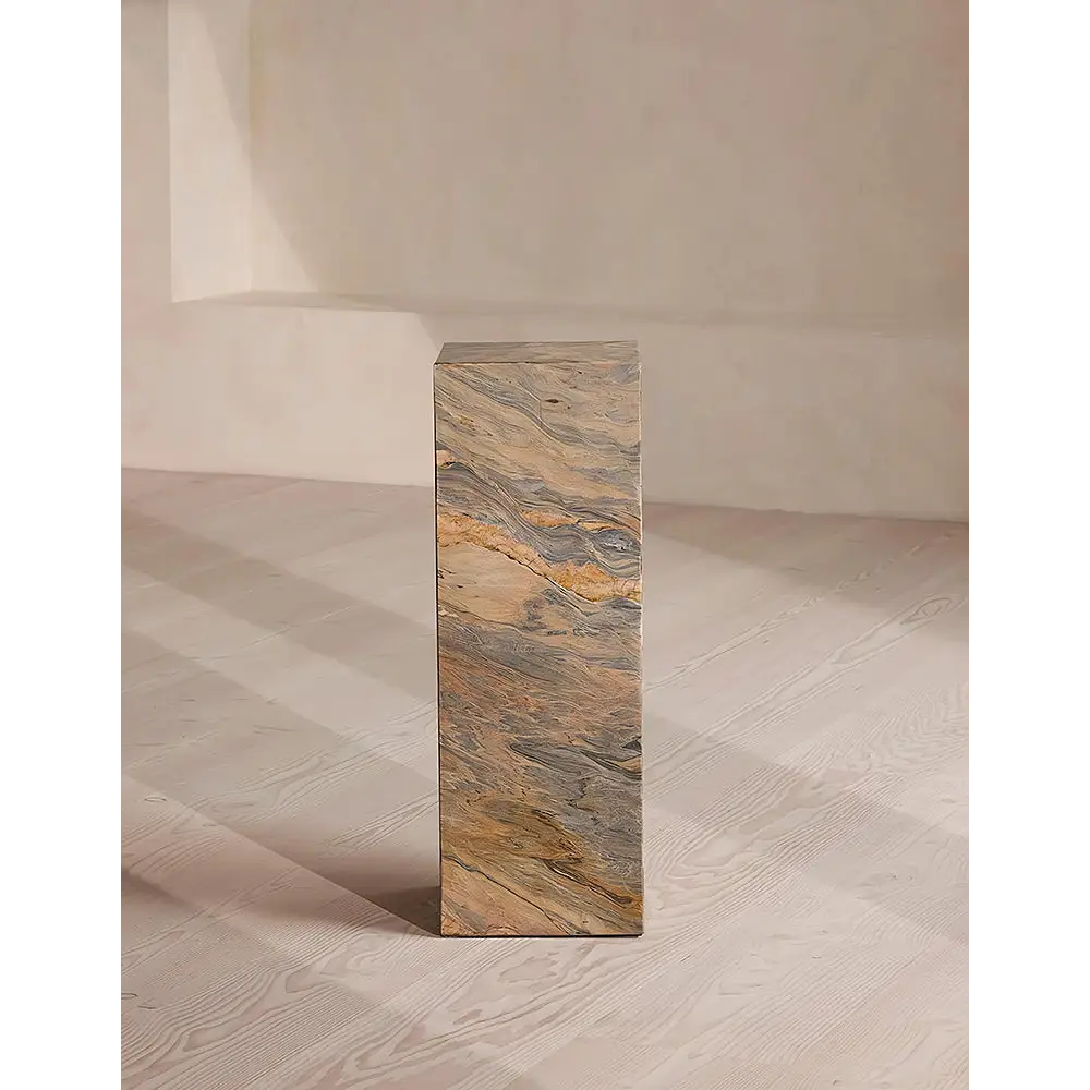 Solara Plinth/Side Table Marble - side table