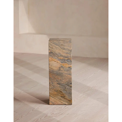 Solara Plinth/Side Table Marble - side table