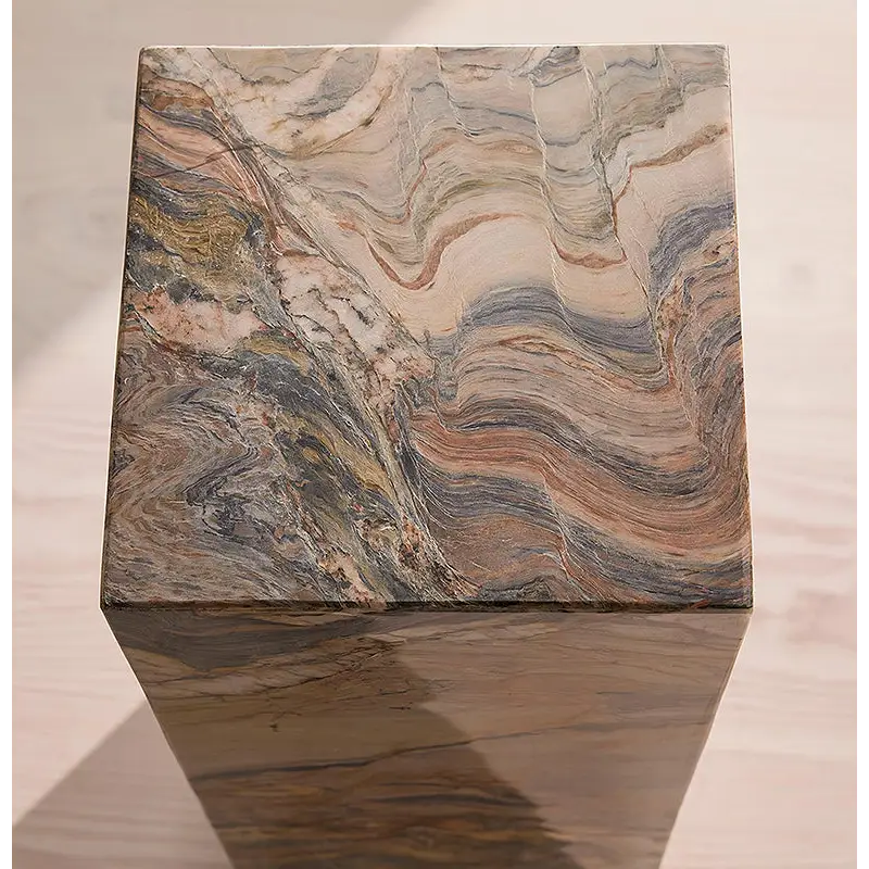 Solara Plinth/Side Table Marble - side table