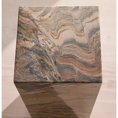 Solara Plinth/Side Table Marble - side table