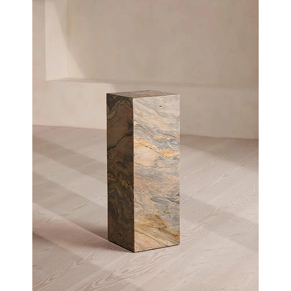 Solara Plinth/Side Table Marble - side table