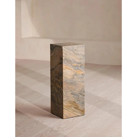 Solara Plinth/Side Table Marble - side table