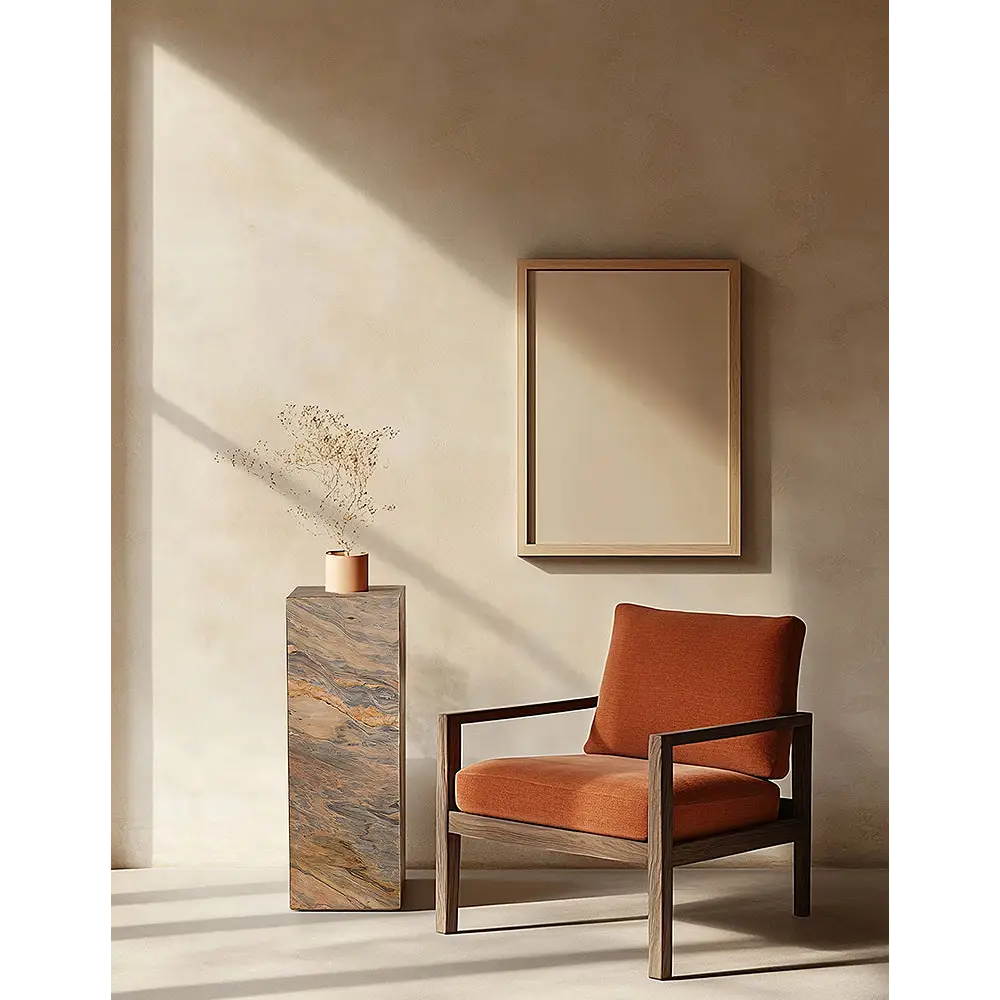 Solara Plinth/Side Table Marble - side table