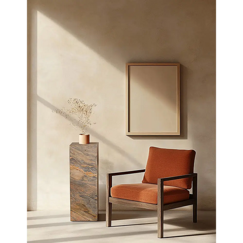 Solara Plinth/Side Table Marble - side table