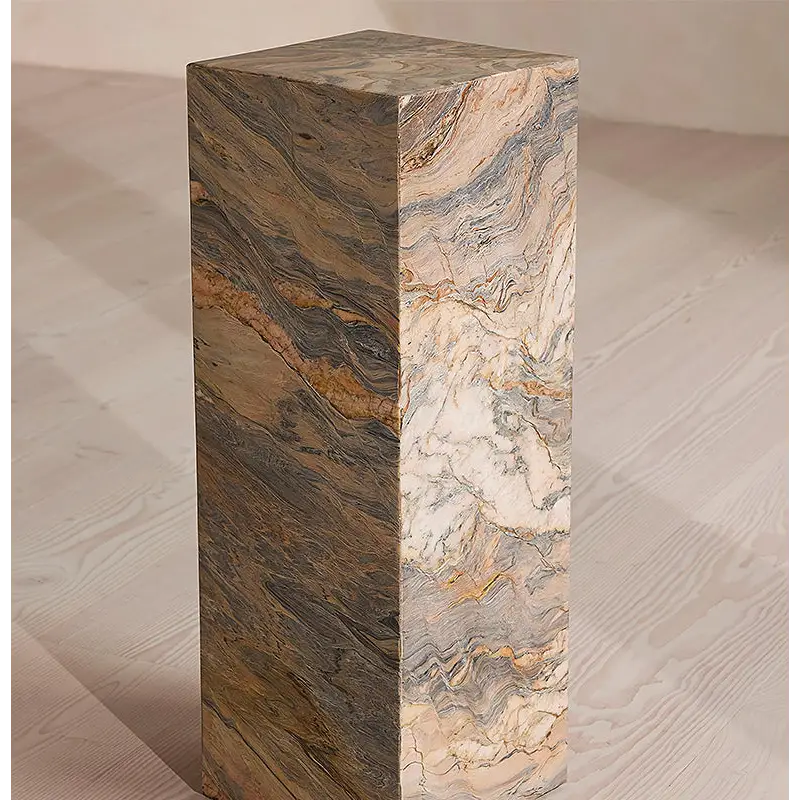 Solara Plinth/Side Table Marble - side table