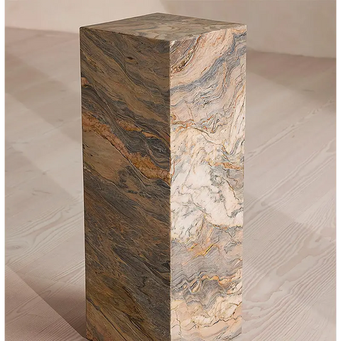 Solara Plinth/Side Table Marble - side table