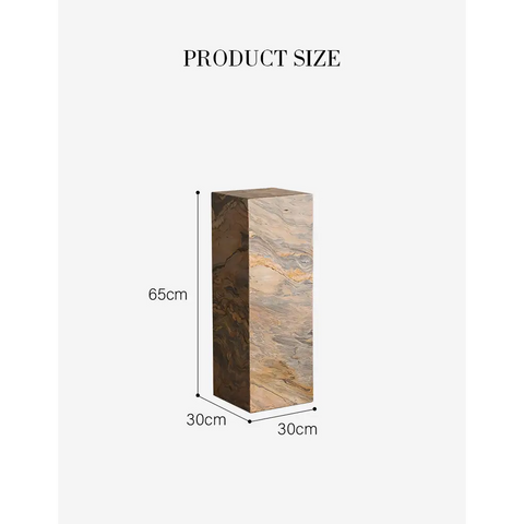 Solara Plinth/Side Table Marble - side table