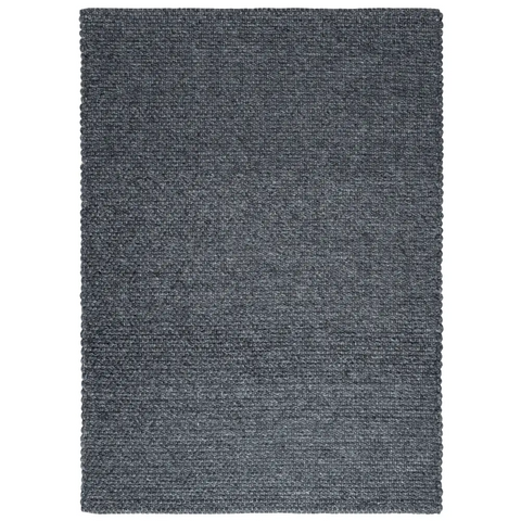 Solid Design Recycled Low Pile Eco Rug | Jaya - Charcoal / 120X170 cm - Rugs
