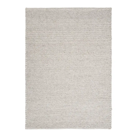 Solid Design Recycled Low Pile Eco Rug | Jaya - Natural / 120X170 cm - Rugs