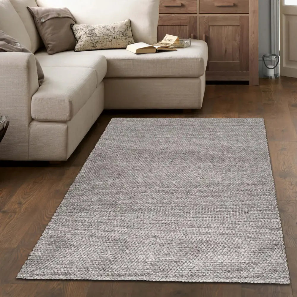 Solid Design Recycled Low Pile Eco Rug | Jaya - Rugs