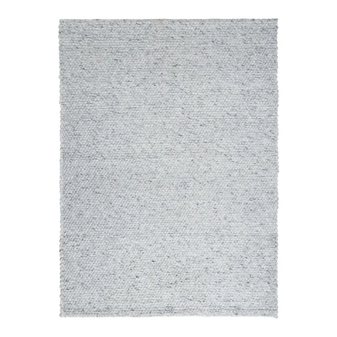 Solid Design Recycled Low Pile Eco Rug | Jaya - Silver / 120X170 cm - Rugs