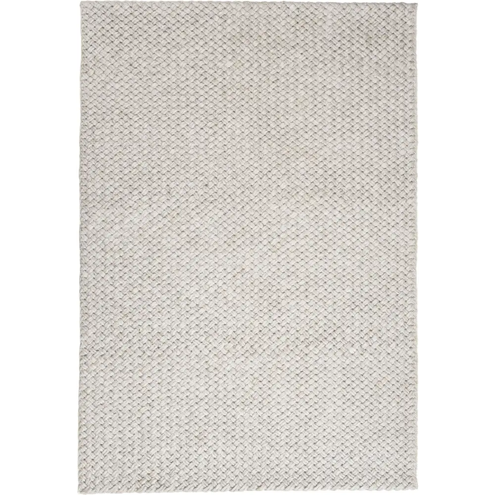 Solid Design Recycled Low Pile Eco Rug | Nila - Cream / 120X170 cm - Rugs