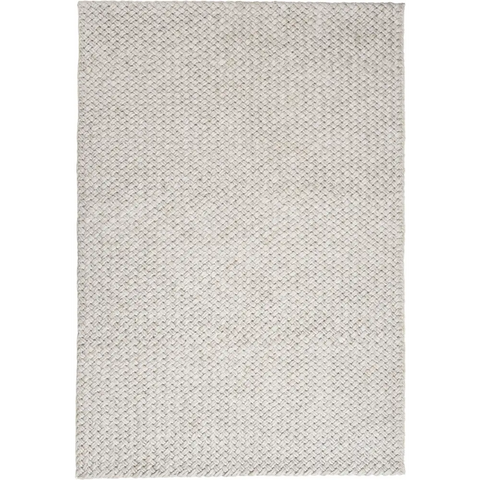 Solid Design Recycled Low Pile Eco Rug | Nila - Cream / 120X170 cm - Rugs
