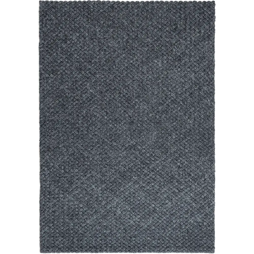 Solid Design Recycled Low Pile Eco Rug | Nila - Dark Grey / 120X170 cm - Rugs