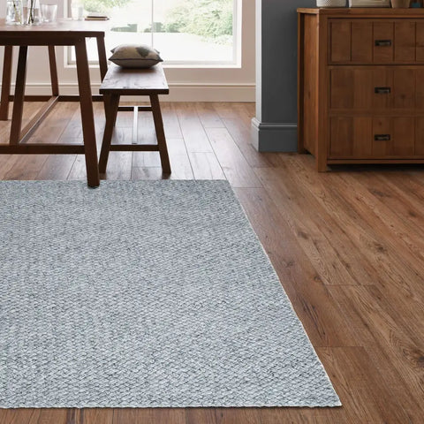 Solid Design Recycled Low Pile Eco Rug | Nila - Rugs
