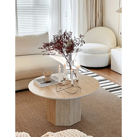 Solveig Marble Round Coffee Table