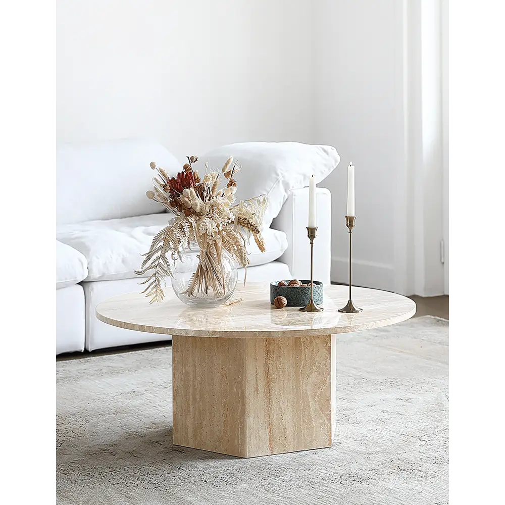 Solveig Marble Round Coffee Table