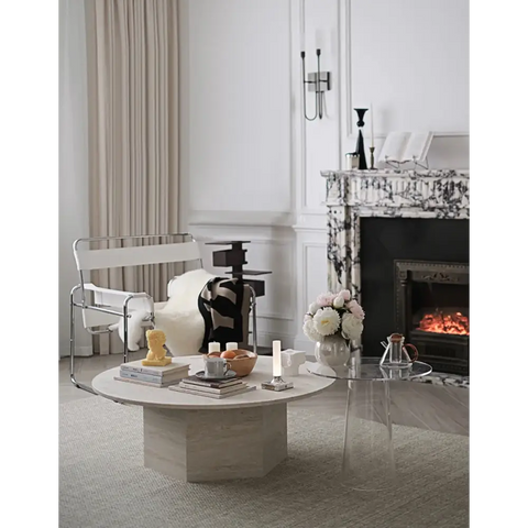 Solveig Marble Round Coffee Table