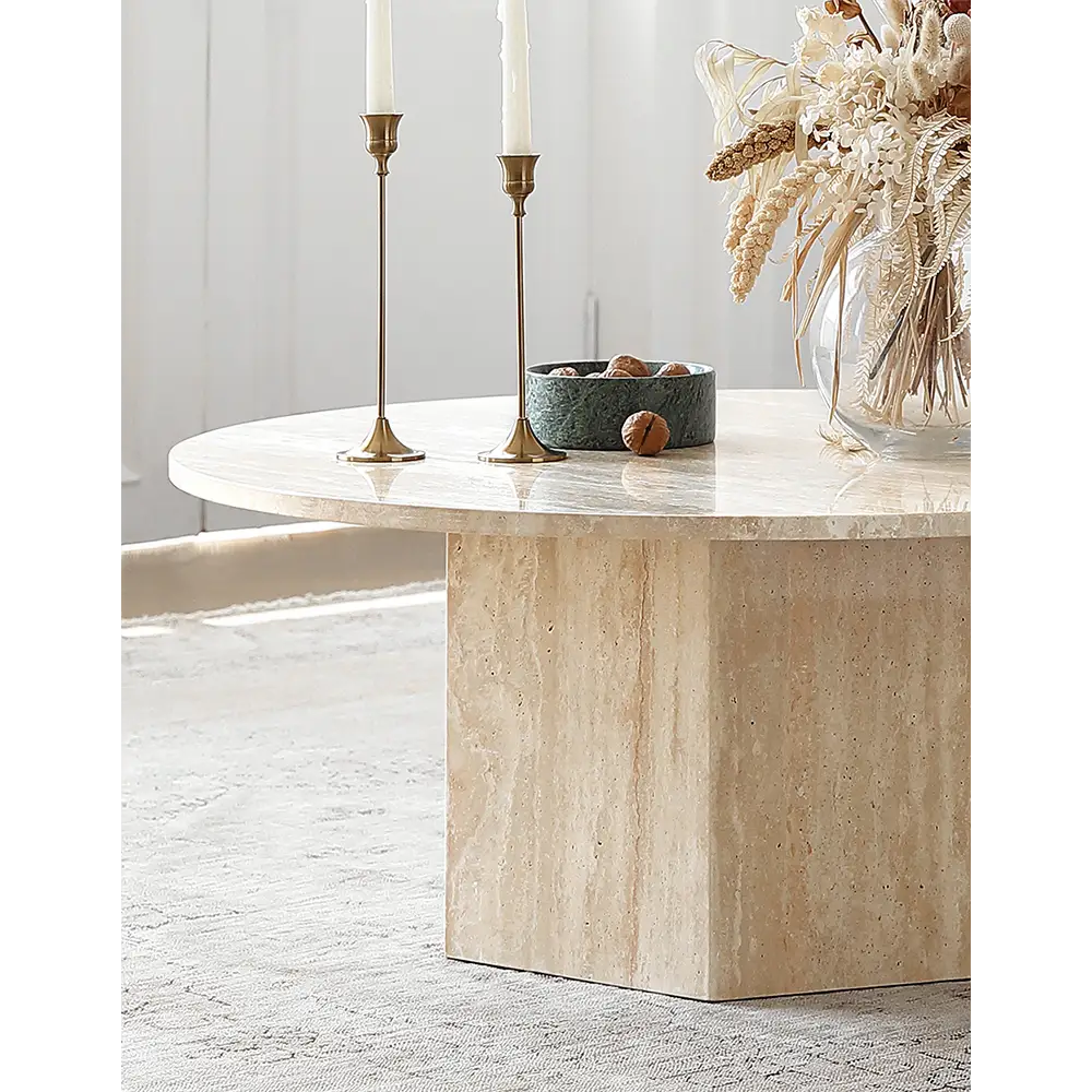 Solveig Marble Round Coffee Table