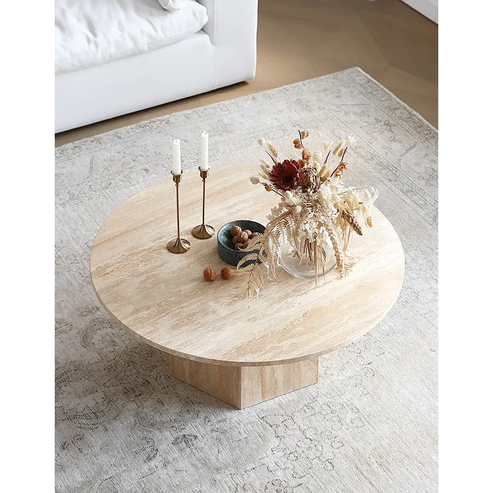 Solveig Marble Round Coffee Table