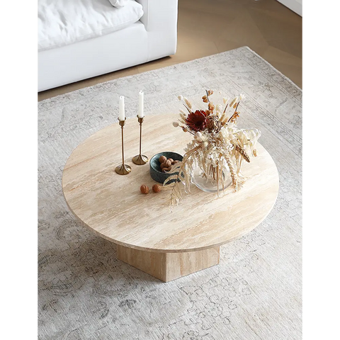 Solveig Marble Round Coffee Table