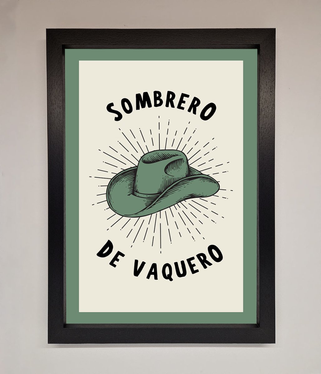 Sombrero De Vaquero Framed Wall Art