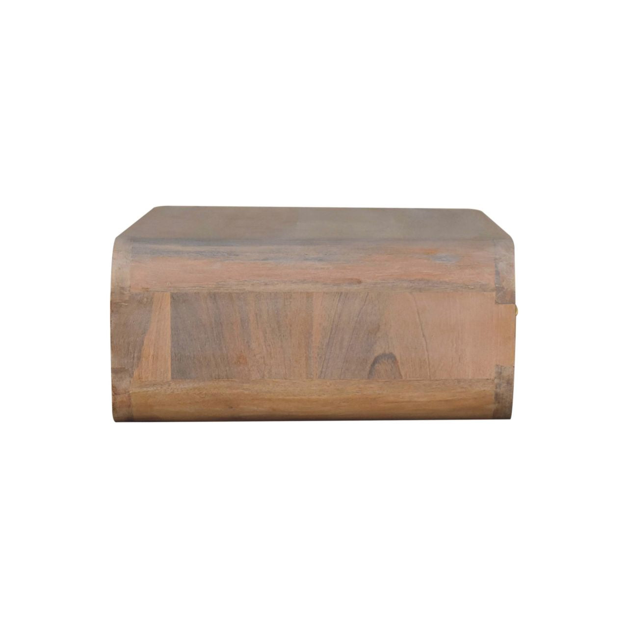 Rustic wall mounted sonoma t-bar bedside table with natural wood finish and visible grain patterns
