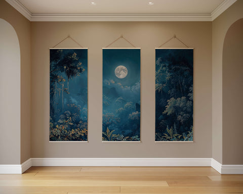 Moonlit Forest Tapestry