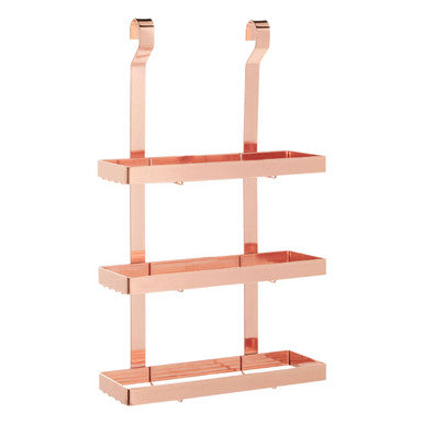 Rose gold sorello rose gold three tiered hanging metal shelf perfect for stylish storage and display