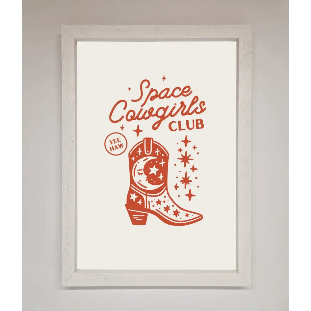 Space Cowgirls Club Framed Wall Art - A3 (29.7 x 42 cm) / White - Framed Print