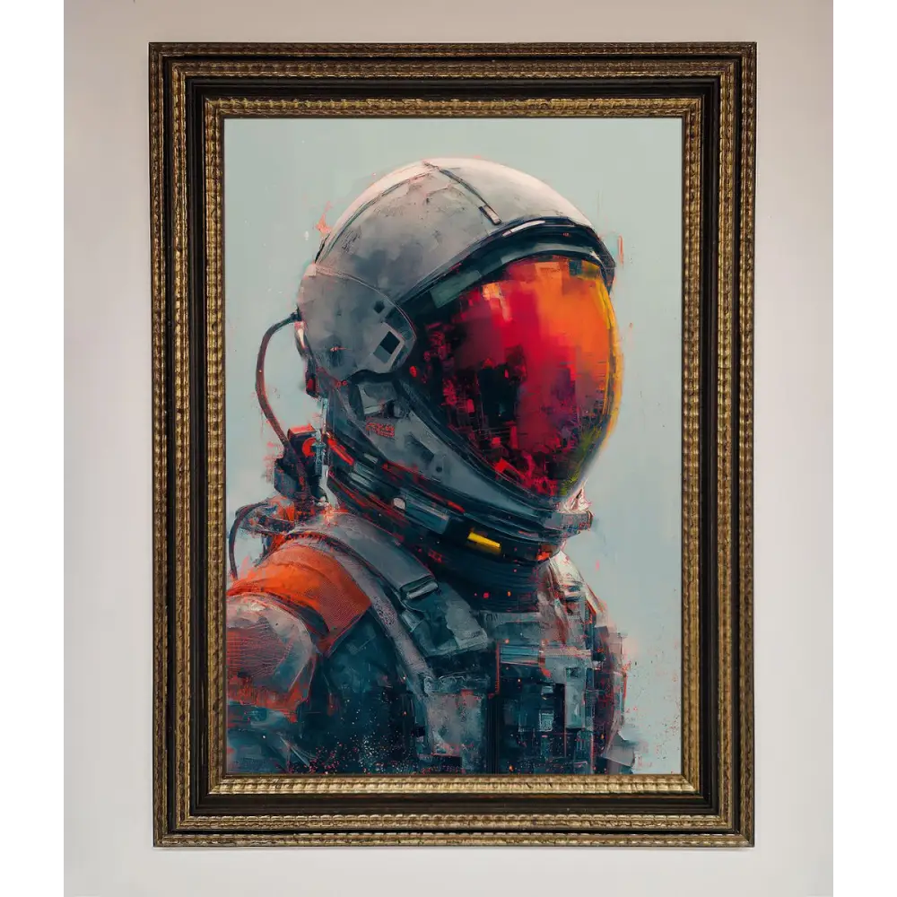 Space Man Framed Wall Art - A3 (29.7 x 42 cm) / Ornate Gold Black - Framed Print