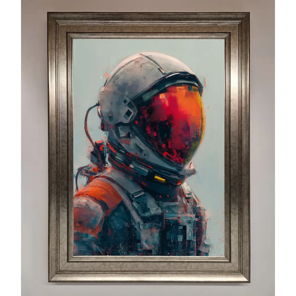 Space Man Framed Wall Art - A3 (29.7 x 42 cm) / Silver - Framed Print