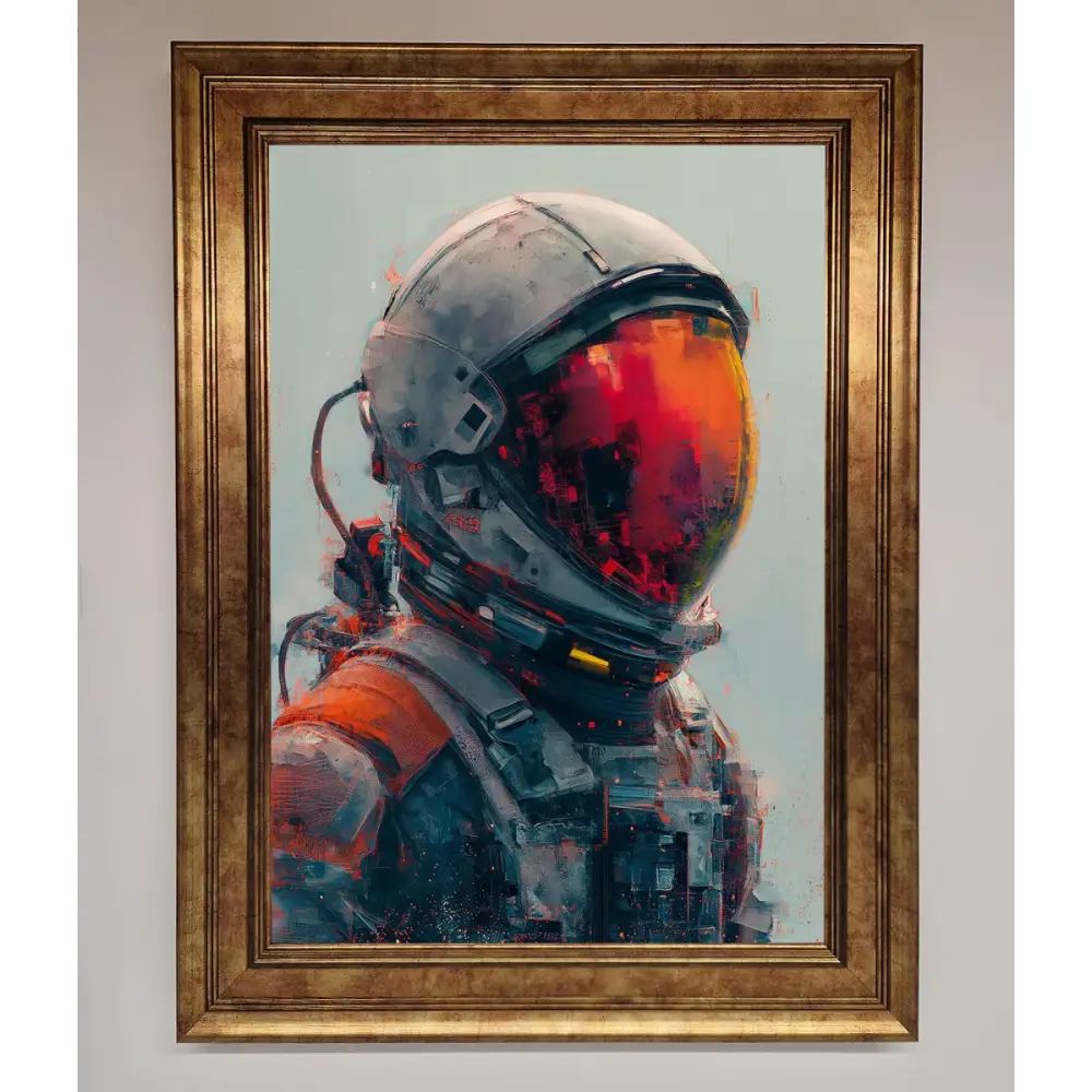 Space Man Framed Wall Art - B0 (100 x 141 cm) / Bronze - Framed Print