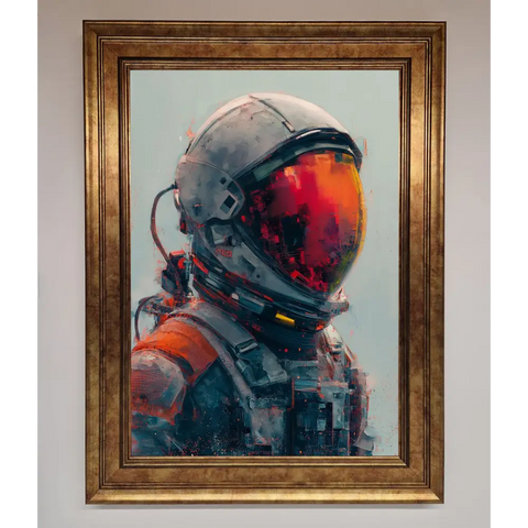 Space Man Framed Wall Art - B0 (100 x 141 cm) / Bronze - Framed Print