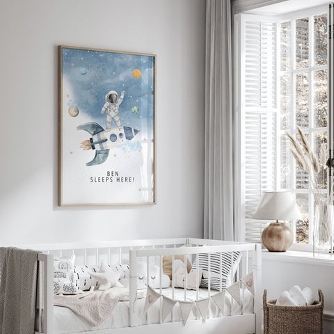 Space Nursery | Set of 3 wall art prints