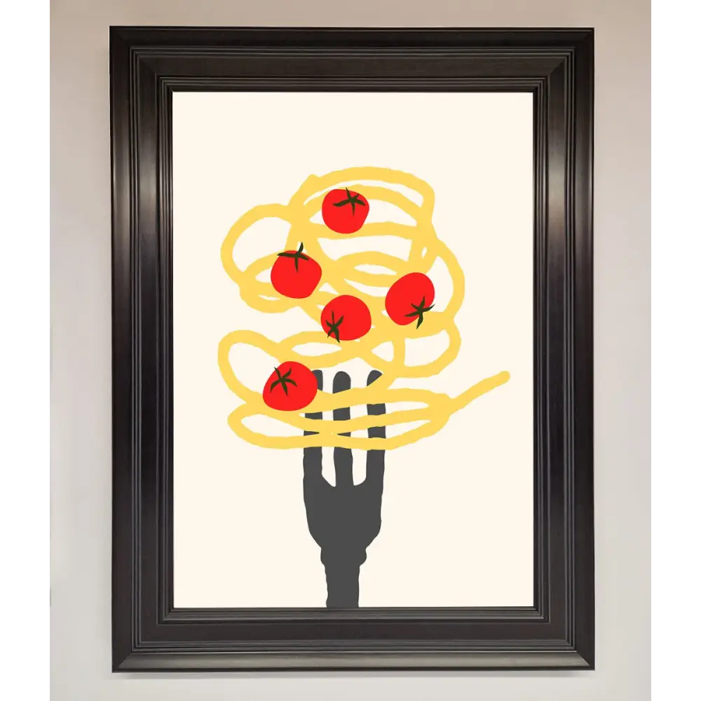 Spaghetti Folk Framed Print - A1 (59.4 x 84.1 cm) / Matt Black - Framed Print