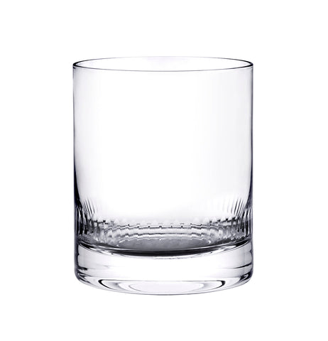A Pair of Crystal Whisky Glasses with Spears Design