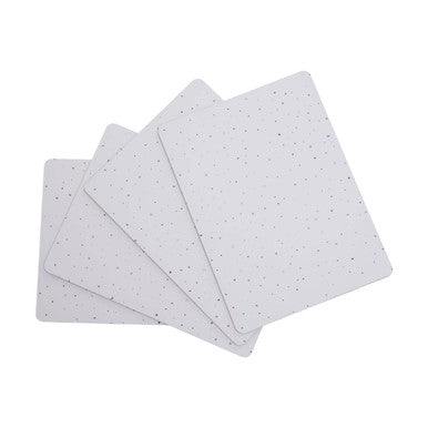 White placemats speckle set of 4 with subtle speckled pattern perfect for dining table protection and style