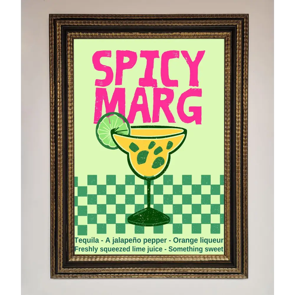 Spicy Marg Framed Poster - A3 (29.7 x 42 cm) / Ornate Gold Black - Framed Print