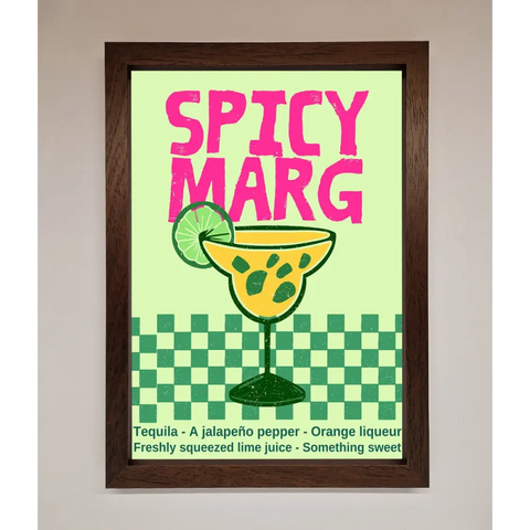 Spicy Marg Framed Poster - A3 (29.7 x 42 cm) / Walnut - Framed Print