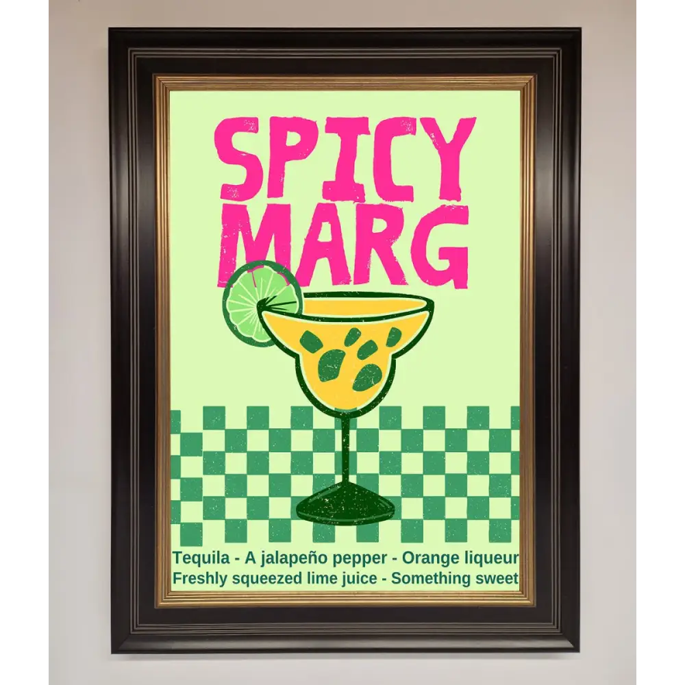 Spicy Marg Framed Poster - B0 (100 x 141 cm) / Black Gold - Framed Print