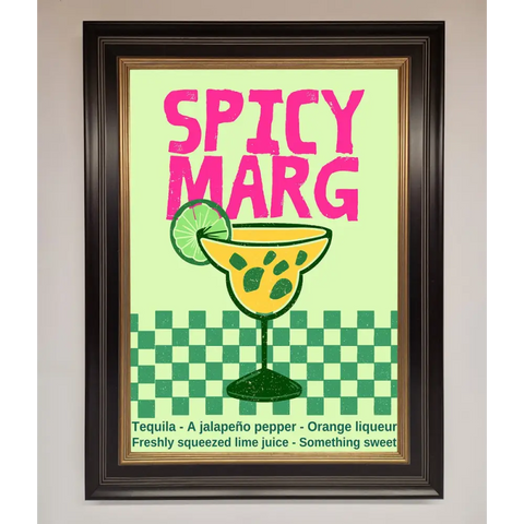 Spicy Marg Framed Poster - B0 (100 x 141 cm) / Black Gold - Framed Print
